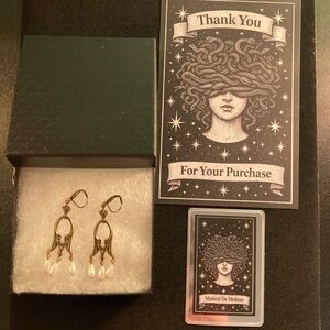 MDM Handmade Original | Art Nouveau Earrings | Vegan Pearls